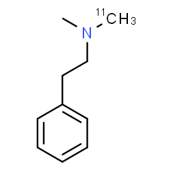 ChemSpider 2D Image | N-Methyl-N-(~11~C)methyl-2-phenylethanamine | C911CH15N