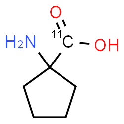 ChemSpider 2D Image | 1-Aminocyclopentane(~11~C)carboxylic acid | C511CH11NO2