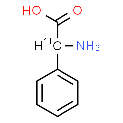 ChemSpider 2D Image | Amino(phenyl)(2-~11~C)acetic acid | C711CH9NO2