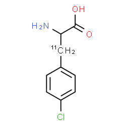 ChemSpider 2D Image | 4-Chloro(beta-~11~C)phenylalanine | C811CH10ClNO2
