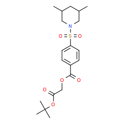 ChemSpider 2D Image | 2-[(2-Methyl-2-propanyl)oxy]-2-oxoethyl 4-[(3,5-dimethyl-1-piperidinyl)sulfonyl]benzoate | C20H29NO6S