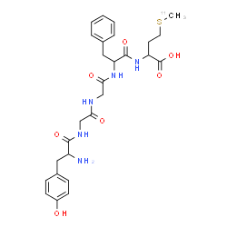 ChemSpider 2D Image | Tyrosylglycylglycylphenylalanyl(~11~C)methionine | C2611CH35N5O7S