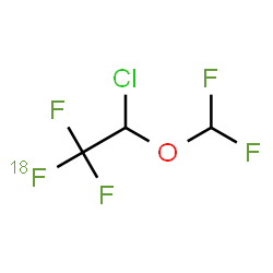 ChemSpider 2D Image | 2-Chloro-2-(difluoromethoxy)-1,1-difluoro-1-(~18~F)fluoroethane | C3H2ClF418FO