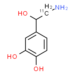 ChemSpider 2D Image | 4-[2-Amino-1-hydroxy(2-~11~C)ethyl]-1,2-benzenediol | C711CH11NO3