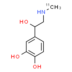 ChemSpider 2D Image | 4-{1-Hydroxy-2-[(~11~C)methylamino]ethyl}-1,2-benzenediol | C811CH13NO3