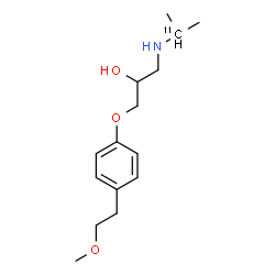ChemSpider 2D Image | 1-[4-(2-Methoxyethyl)phenoxy]-3-[(2-~11~C)-2-propanylamino]-2-propanol | C1411CH25NO3