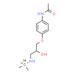 ChemSpider 2D Image | N-(4-{2-Hydroxy-3-[(2-~11~C)-2-propanylamino]propoxy}phenyl)acetamide | C1311CH22N2O3