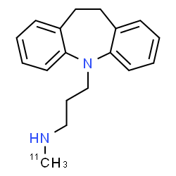 ChemSpider 2D Image | 3-(10,11-Dihydro-5H-dibenzo[b,f]azepin-5-yl)-N-(~11~C)methyl-1-propanamine | C1711CH22N2