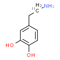 ChemSpider 2D Image | 4-[2-Amino(2-~11~C)ethyl]-1,2-benzenediol | C711CH11NO2