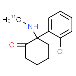 ChemSpider 2D Image | 2-(2-Chlorophenyl)-2-[(~11~C)methylamino]cyclohexanone | C1211CH16ClNO