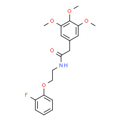 ChemSpider 2D Image | N-[2-(2-Fluorophenoxy)ethyl]-2-(3,4,5-trimethoxyphenyl)acetamide | C19H22FNO5
