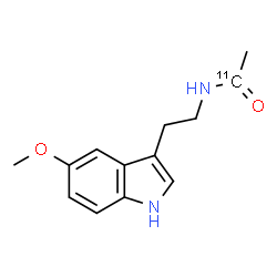 ChemSpider 2D Image | N-[2-(5-Methoxy-1H-indol-3-yl)ethyl](1-~11~C)acetamide | C1211CH16N2O2