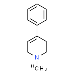 ChemSpider 2D Image | 1-(~11~C)Methyl-4-phenyl-1,2,3,6-tetrahydropyridine | C1111CH15N