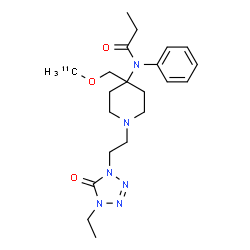 ChemSpider 2D Image | N-(1-[2-(4-Ethyl-5-oxo-4,5-dihydro-1H-tetrazol-1-yl)ethyl]-4-{[(~11~C)methyloxy]methyl}-4-piperidinyl)-N-phenylpropanamide | C2011CH32N6O3