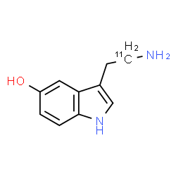 ChemSpider 2D Image | 3-[2-Amino(2-~11~C)ethyl]-1H-indol-5-ol | C911CH12N2O