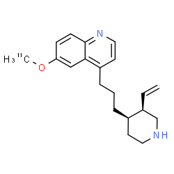 ChemSpider 2D Image | 6-[(~11~C)Methyloxy]-4-{3-[(3R,4R)-3-vinyl-4-piperidinyl]propyl}quinoline | C1911CH26N2O