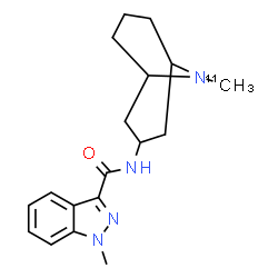 ChemSpider 2D Image | 1-Methyl-N-[9-(~11~C)methyl-9-azabicyclo[3.3.1]non-3-yl]-1H-indazole-3-carboxamide | C1711CH24N4O