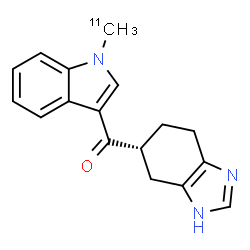 ChemSpider 2D Image | [1-(~11~C)Methyl-1H-indol-3-yl][(6R)-4,5,6,7-tetrahydro-1H-benzimidazol-6-yl]methanone | C1611CH17N3O