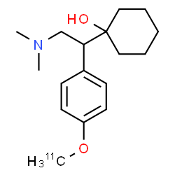 ChemSpider 2D Image | 1-[2-(Dimethylamino)-1-{4-[(~11~C)methyloxy]phenyl}ethyl]cyclohexanol | C1611CH27NO2