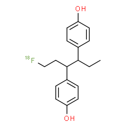 ChemSpider 2D Image | 4,4'-[1-(~18~F)Fluoro-3,4-hexanediyl]diphenol | C18H2118FO2