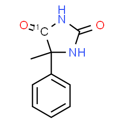 ChemSpider 2D Image | 5-Methyl-5-phenyl-2,4-(4-~11~C)imidazolidinedione | C911CH10N2O2