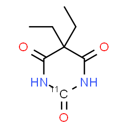 ChemSpider 2D Image | 5,5-Diethyl-2,4,6(1H,3H,5H)-(2-~11~C)pyrimidinetrione | C711CH12N2O3