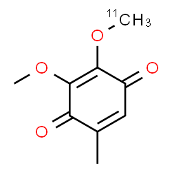 ChemSpider 2D Image | 3-Methoxy-5-methyl-2-[(~11~C)methyloxy]-1,4-benzoquinone | C811CH10O4