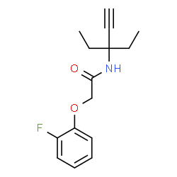 ChemSpider 2D Image | N-(3-Ethyl-1-pentyn-3-yl)-2-(2-fluorophenoxy)acetamide | C15H18FNO2