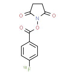ChemSpider 2D Image | 1-{[4-(~18~F)Fluorobenzoyl]oxy}-2,5-pyrrolidinedione | C11H818FNO4