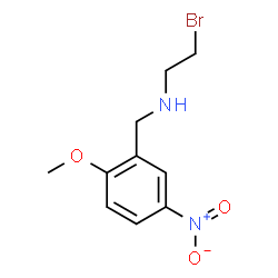 ChemSpider 2D Image | 2-Bromo-N-(2-methoxy-5-nitrobenzyl)ethanamine | C10H13BrN2O3