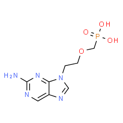 ChemSpider 2D Image | 9-(2-Phosphonylmethoxyethyl)2-aminopurine | C8H12N5O4P