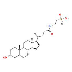 ChemSpider 2D Image | 2-{[(3alpha,5beta,9xi)-3-Hydroxy-24-oxocholan-24-yl]amino}ethanesulfonic acid | C26H45NO5S