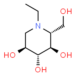 ChemSpider 2D Image | N-ethyl-1-deoxynojirimycin | C8H17NO4