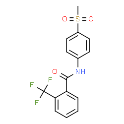 ChemSpider 2D Image | N-[4-(Methylsulfonyl)phenyl]-2-(trifluoromethyl)benzamide | C15H12F3NO3S