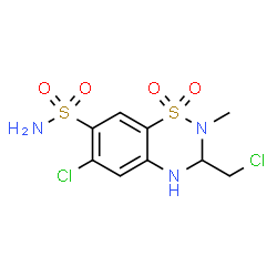 ChemSpider 2D Image | methyclothiazide | C9H11Cl2N3O4S2