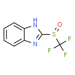 ChemSpider 2D Image | 2-[(Trifluoromethyl)sulfinyl]-1H-benzimidazole | C8H5F3N2OS