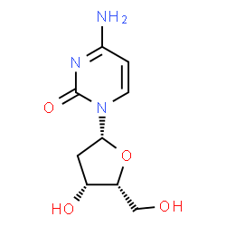 ChemSpider 2D Image | 4-Amino-1-(2-deoxy-beta-D-threo-pentofuranosyl)-2(1H)-pyrimidinone | C9H13N3O4