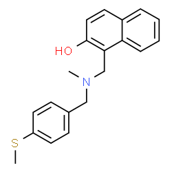 ChemSpider 2D Image | 1-({Methyl[4-(methylsulfanyl)benzyl]amino}methyl)-2-naphthol | C20H21NOS