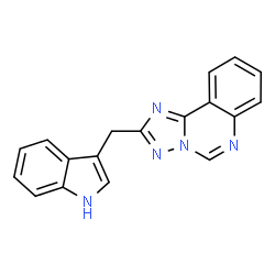 ChemSpider 2D Image | 2-(1H-Indol-3-ylmethyl)[1,2,4]triazolo[1,5-c]quinazoline | C18H13N5