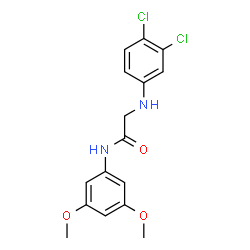 ChemSpider 2D Image | N~2~-(3,4-Dichlorophenyl)-N-(3,5-dimethoxyphenyl)glycinamide | C16H16Cl2N2O3