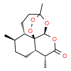 ChemSpider 2D Image | (4S,5R,8S,9R,12S,13R)-1,5,9-Trimethyl-11,14,15,16-tetraoxatetracyclo[10.3.1.0~4,13~.0~8,13~]hexadecan-10-one | C15H22O5