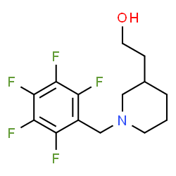 ChemSpider 2D Image | 2-[1-(Pentafluorobenzyl)-3-piperidinyl]ethanol | C14H16F5NO