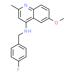 ChemSpider 2D Image | N-(4-Fluorobenzyl)-6-methoxy-2-methyl-4-quinolinamine | C18H17FN2O