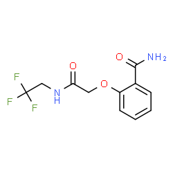 ChemSpider 2D Image | 2-{2-Oxo-2-[(2,2,2-trifluoroethyl)amino]ethoxy}benzamide | C11H11F3N2O3