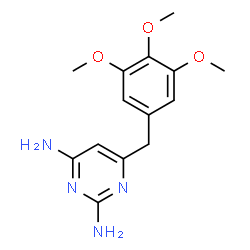 ChemSpider 2D Image | 2,4-Diamino-6-(3,4,5-trimethoxybenzyl)pyrimidine | C14H18N4O3