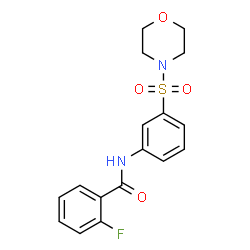 ChemSpider 2D Image | 2-Fluoro-N-[3-(4-morpholinylsulfonyl)phenyl]benzamide | C17H17FN2O4S