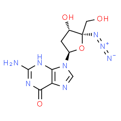 ChemSpider 2D Image | Guanosine, 4'-azido-2'-deoxy- | C10H12N8O4