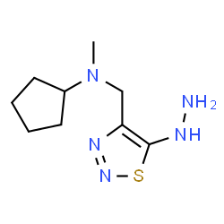 ChemSpider 2D Image | N-[(5-Hydrazino-1,2,3-thiadiazol-4-yl)methyl]-N-methylcyclopentanamine | C9H17N5S
