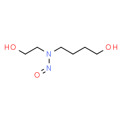 ChemSpider 2D Image | 4-[(2-Hydroxyethyl)(nitroso)amino]-1-butanol | C6H14N2O3