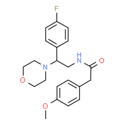 ChemSpider 2D Image | N-[2-(4-Fluorophenyl)-2-(4-morpholinyl)ethyl]-2-(4-methoxyphenyl)acetamide | C21H25FN2O3
